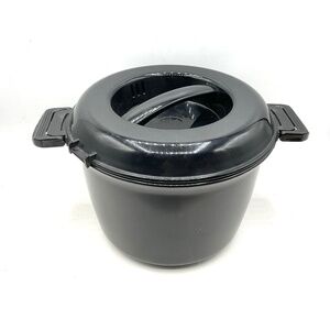 Pampered Chef Rice Cooker Plus #2779    Black 3 Quart Locking Lid